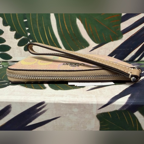 Coach Pastel Rainbow Corner Zip Wristlet NWT - Picture 5 of 6
